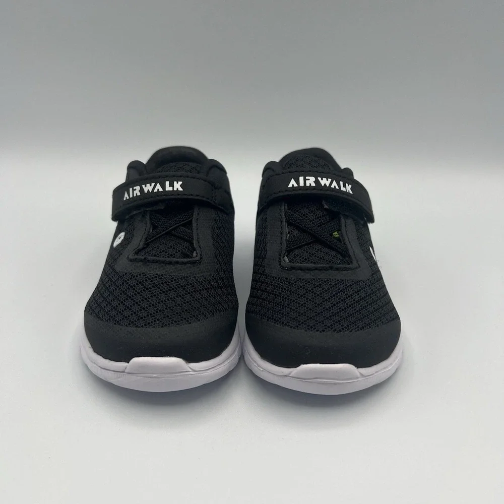 Airwalk Gusto Cross Trainer Black Slip On Strap‎ Shoes - Baby Toddler Size 4 NEW